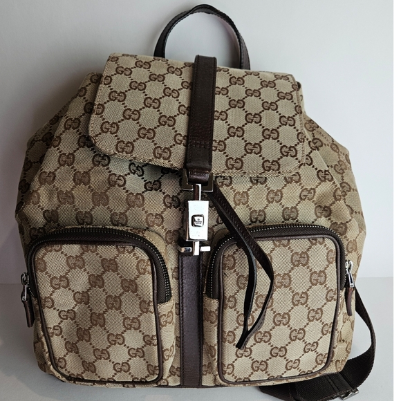 Authentic Gucci GG Monogram Backpack #4097M - Picture 1 of 6